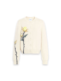 Cardigan mit Blumenbesatz