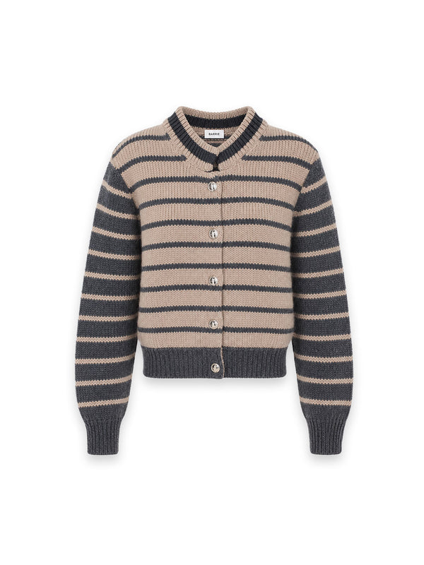 Strickjacke mit Klassisches Streifendesign
