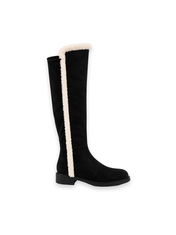 Gisele Overknee-Stiefel mit Shearling-Detail