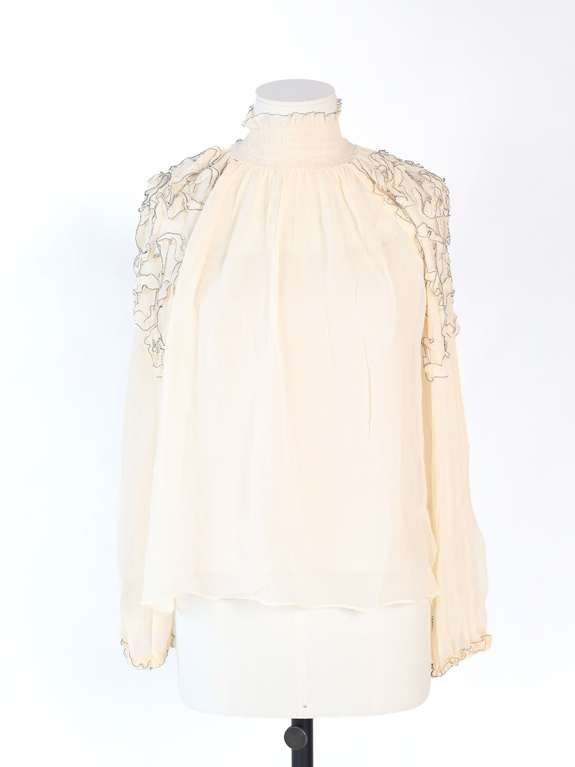 Magdalena – Langärmelige Bluse aus Seide