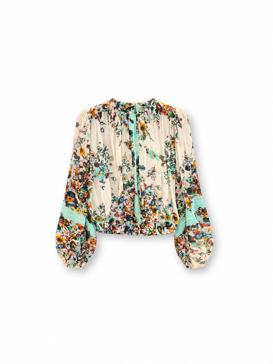 Ulla Johnson Elenora – Seidenbluse mit mehrfarbigem Blumenprint