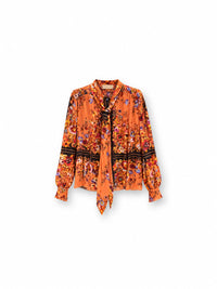 Ulla Johnson Vesela – Seidenbluse mit Blumenprint und Bindeband