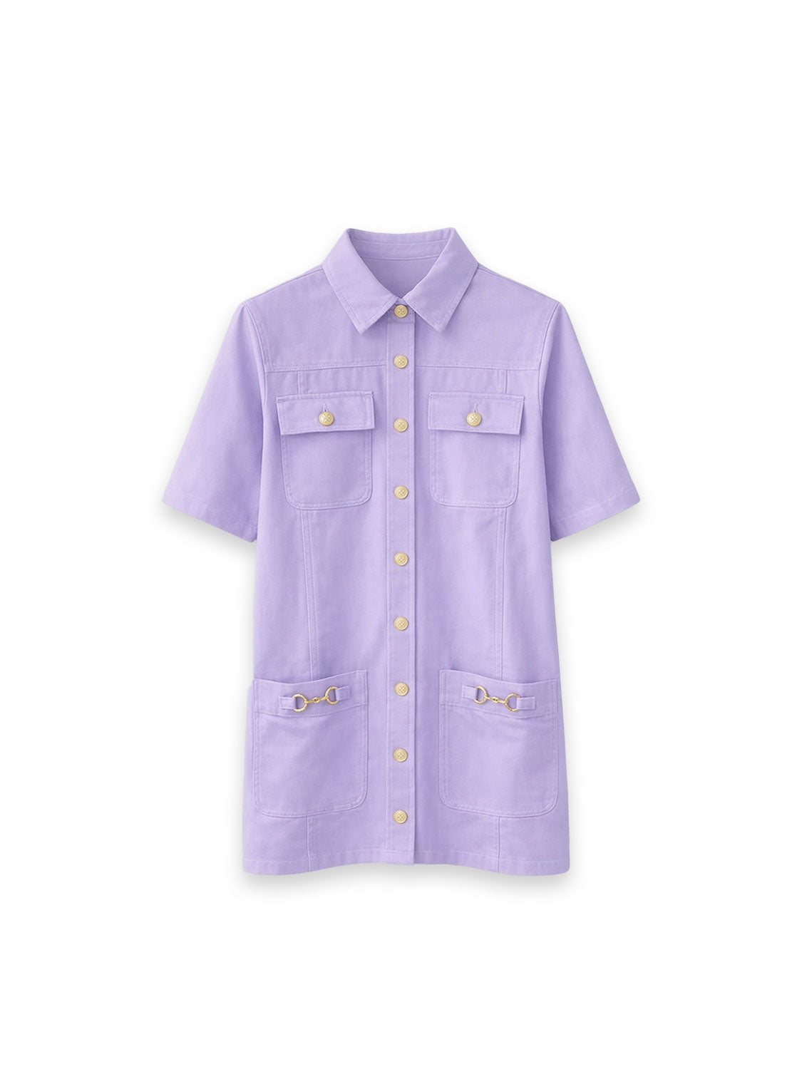 Hemdblusenkleid mit dekorativen Taschen