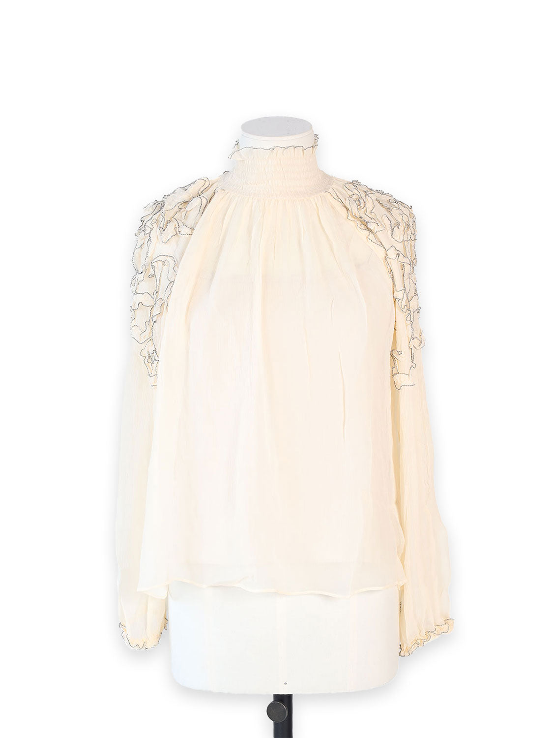 Magdalena – Langärmelige Bluse aus Seide