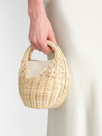 Sea Shell – Handgeflochtene Korbtasche aus Rattan
