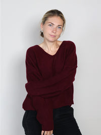 Cashmere-Pullover mit V-Ausschnitt