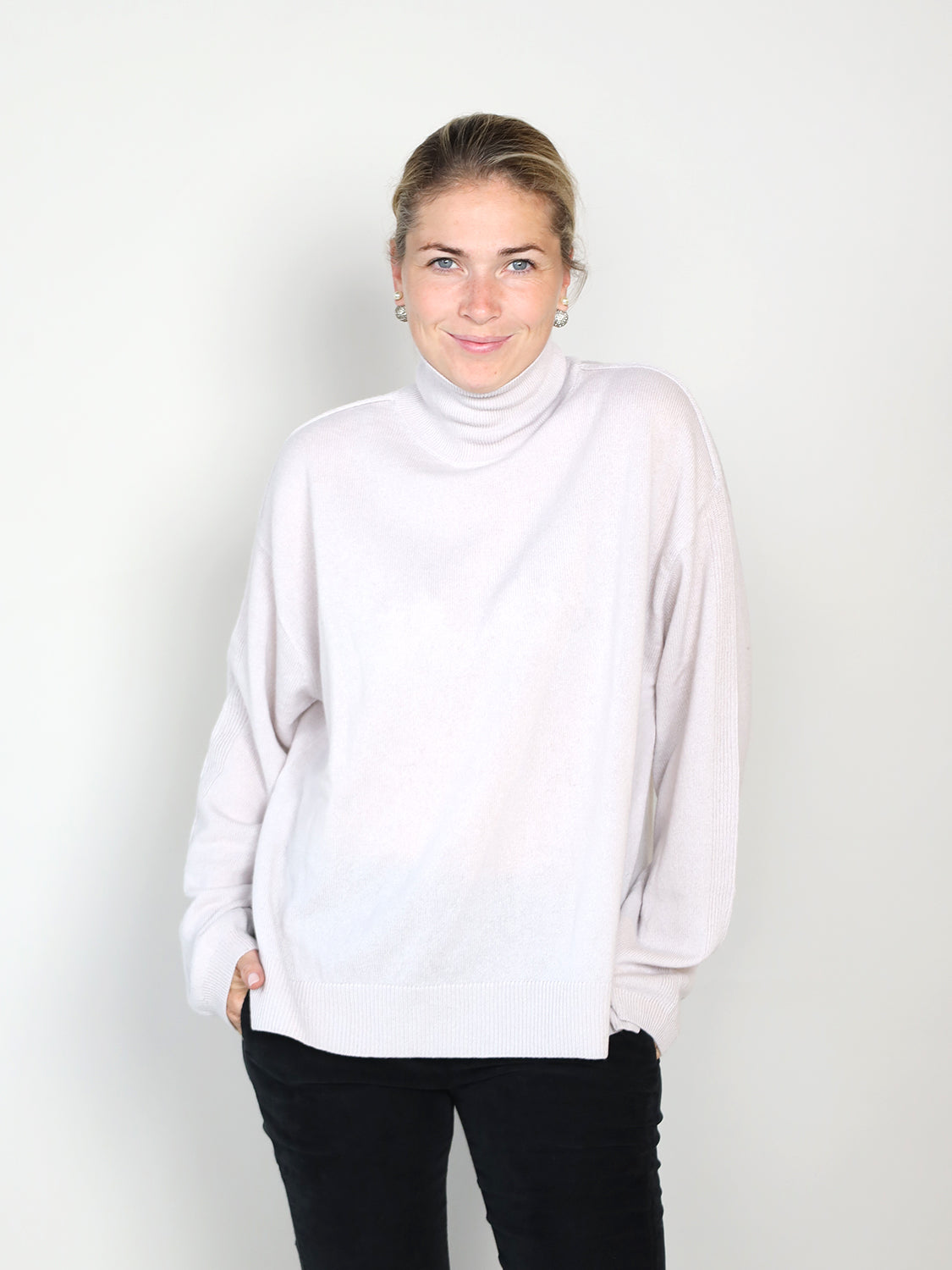 High Neck Pullover aus Cashmere