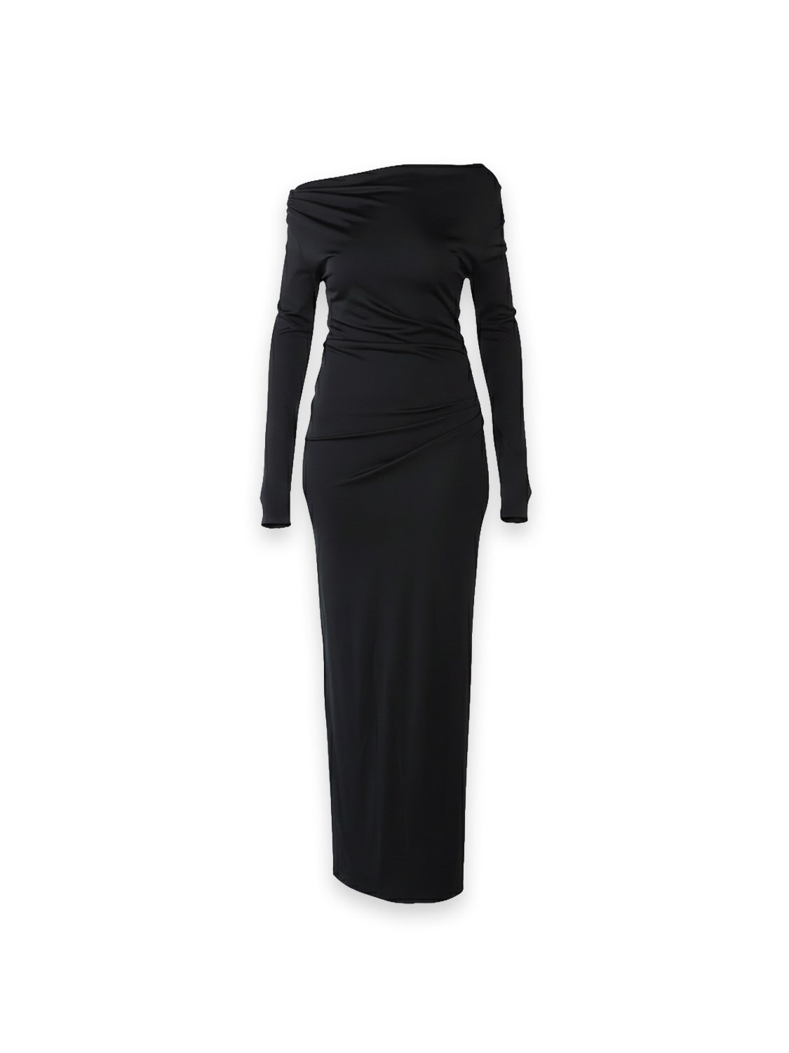 Off Shoulder Draped Gown  Maxikleid