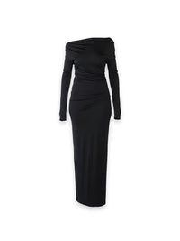 Off Shoulder Draped Gown  Maxikleid