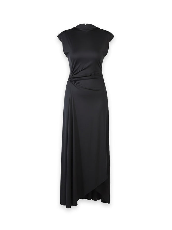 Drape Sleeve Midi Dress – Kleid mit raffiniertem Faltenwurf
