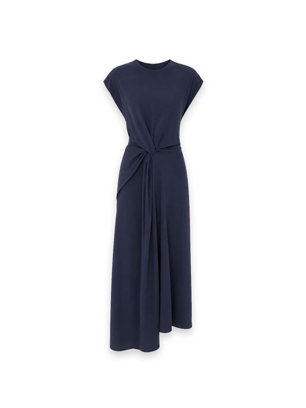 Aria Midi Kleid mit Drapierter Silhouette