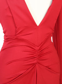 Long Sleeve Deep – Kleid mit V–Ausschnitt