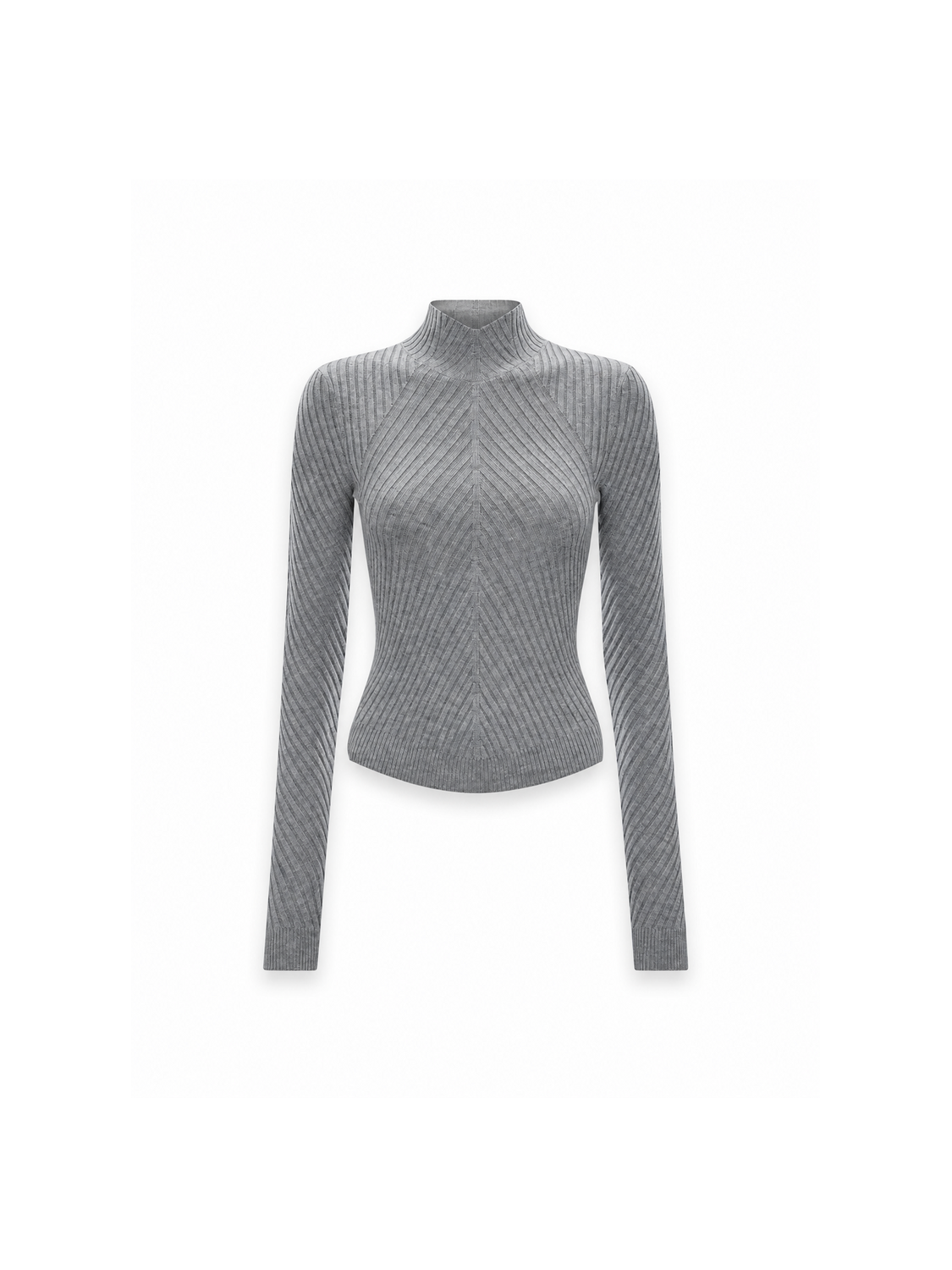 Victoria Beckham Georgia Rippstrickpullover aus Merinowolle – Vorderansicht