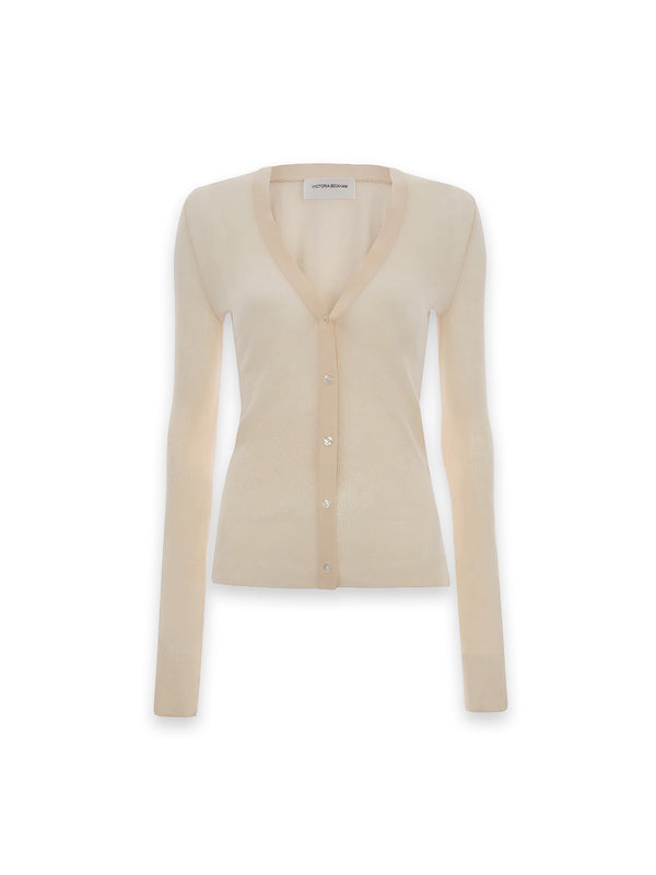 Victoria Beckham Semitransparente Strickjacke