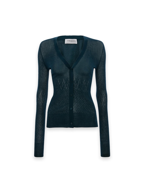 Victoria Beckham Semitransparente Strickjacke