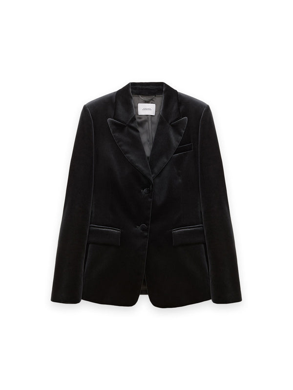 Elegance - Samtblazer aus Stretch-Baumwollmischung