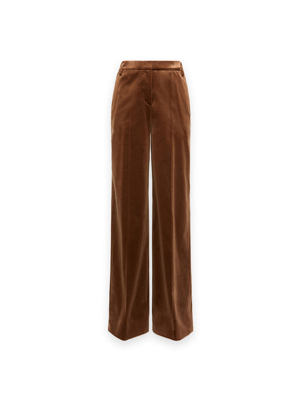 Elegance - Samthose mit weitem Bein