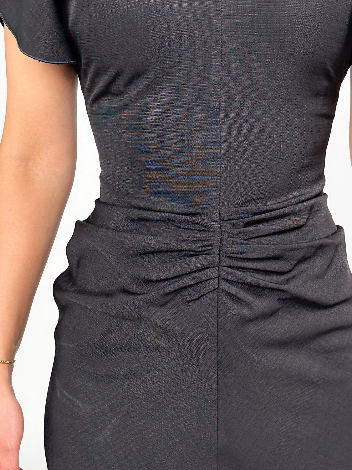 Minikleid mit geraffter Taille