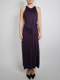 Sleeveless Drape Front – Stretchiges Maxikleid