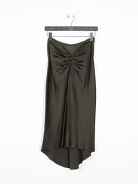 Bella – Satinrock mit Raffdetails