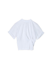 Gathered Tee – T-Shirt mit drapierter Partie