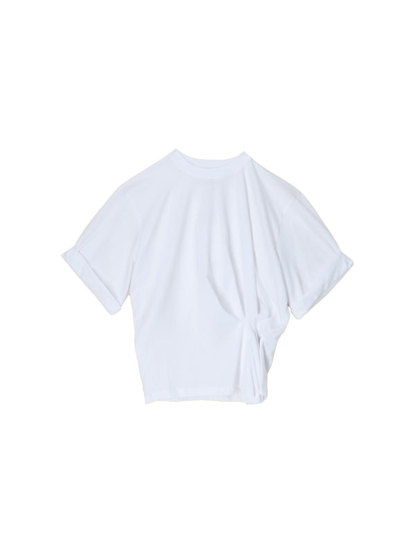 Gathered Tee – T-Shirt mit drapierter Partie