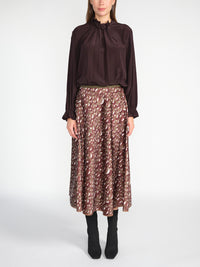 Bluse mit Rüschenkragen aus Seiden-Crêpe