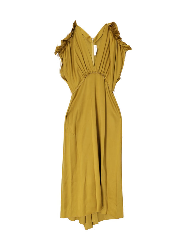 Midikleid aus Satin-Seiden-Crêpe  