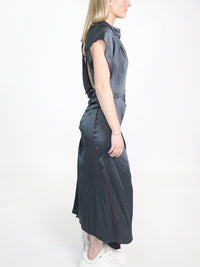 Asymmetric Draped -  Midikleid mit drapiertem Detail