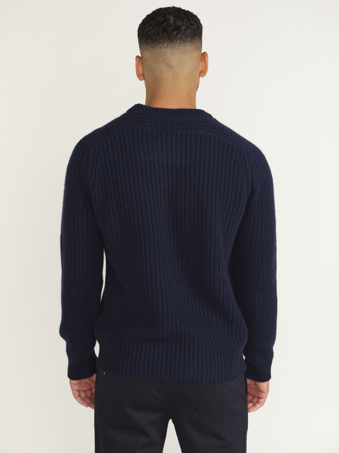 Stephan Boya Mood Rib Sweater - Jersey de punto elástico azul M