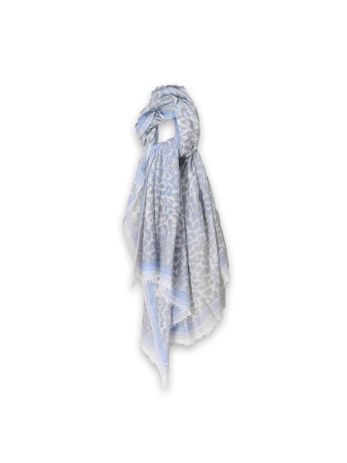 friendly hunting Stole Cheetah – Schal aus Cashmere   hellblau One Size