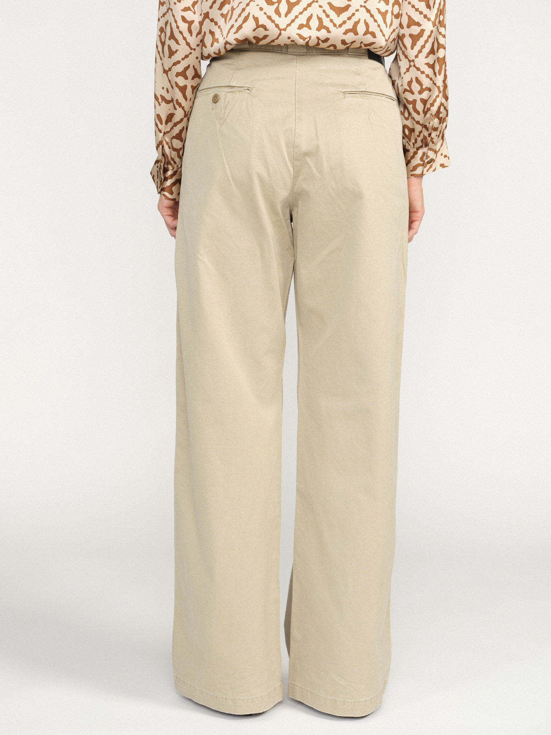 R13 Pantalones Casual Attraction - Pantalones de talle alto y pernera ancha beige 26