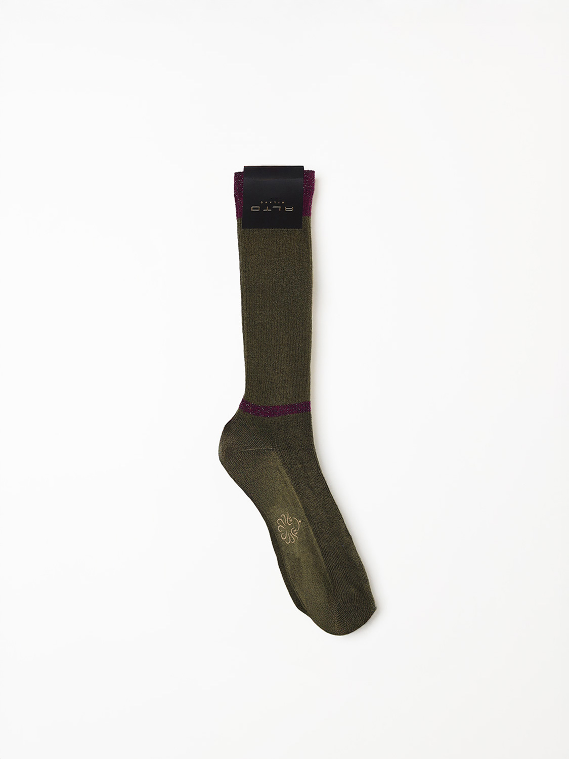 Alto Artide Donna Calzino – Knee-high socks with lurex green 36/38
