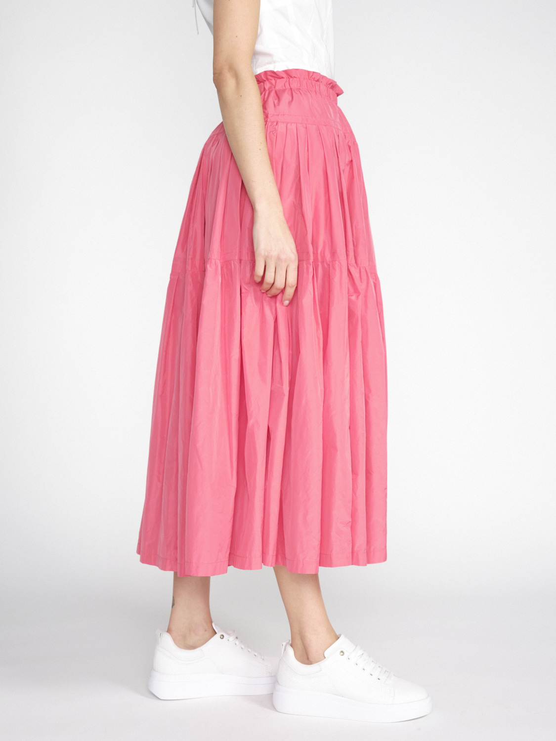 Odeeh Voluminosa falda escalonada de tejido chintz  rosa 34
