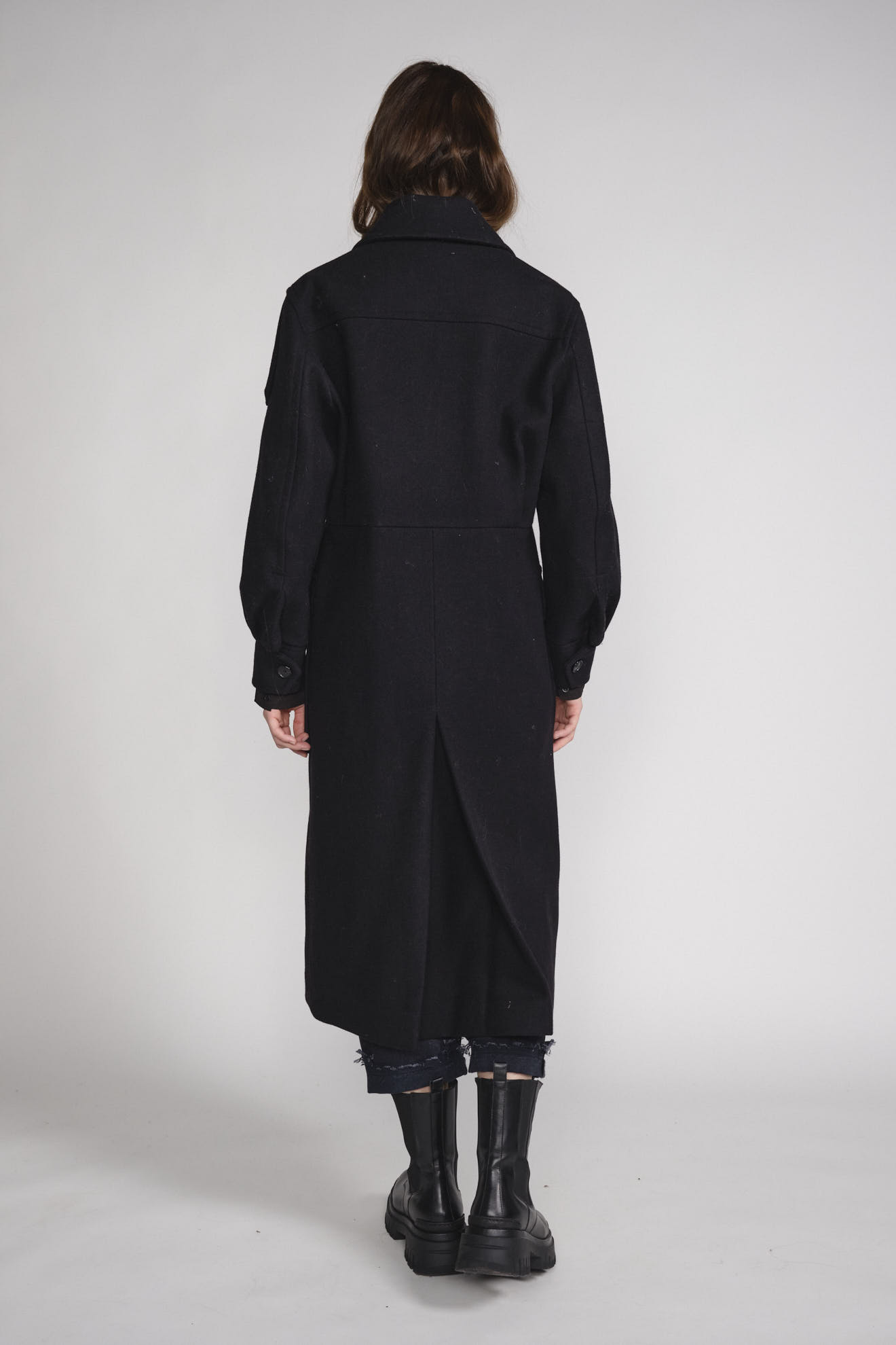 Utility Pocket - Wollmantel mit Taschendesign | 36 | schwarz 