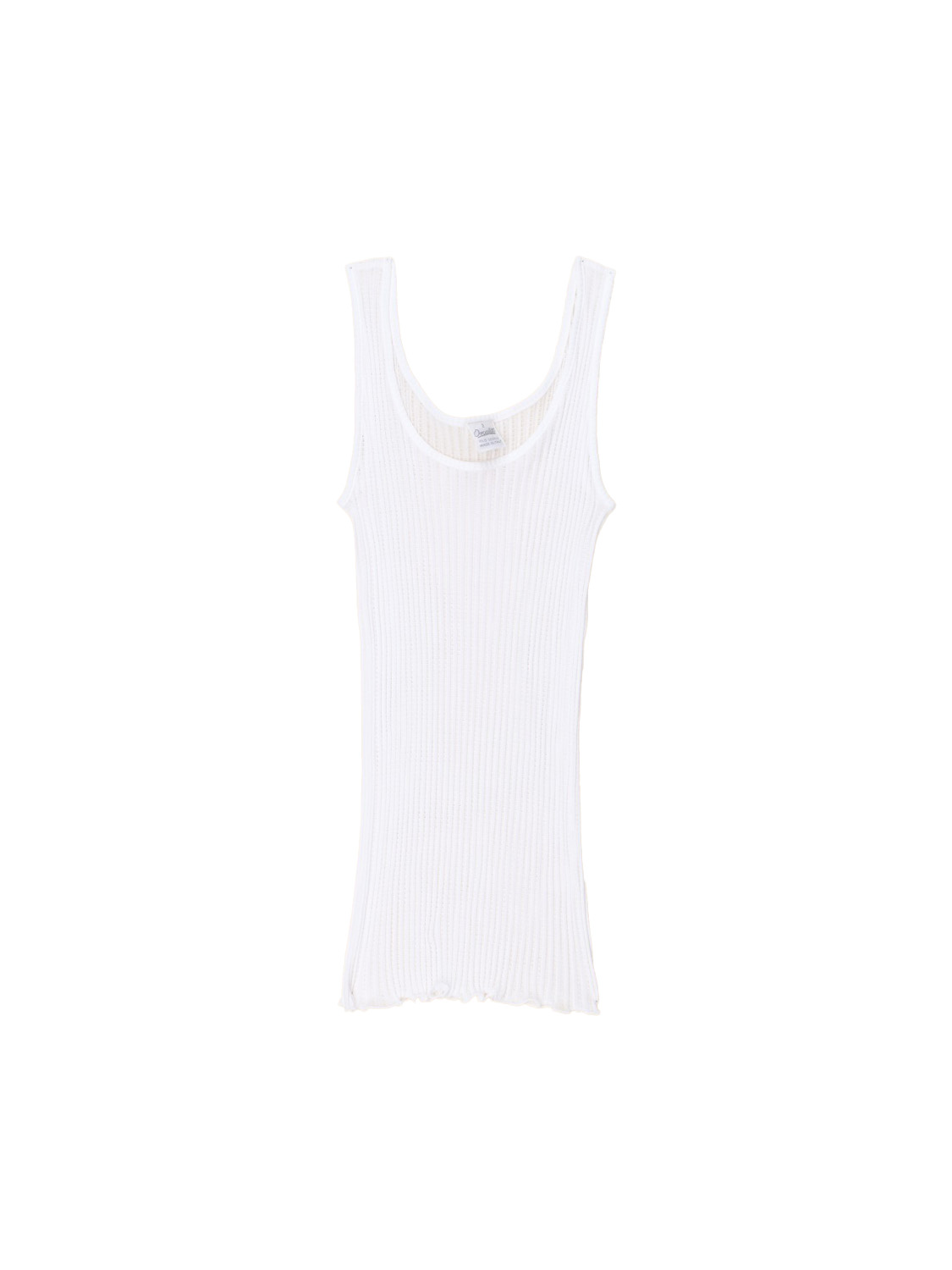 Oscalito Stretchy ribbed tank top  white XS