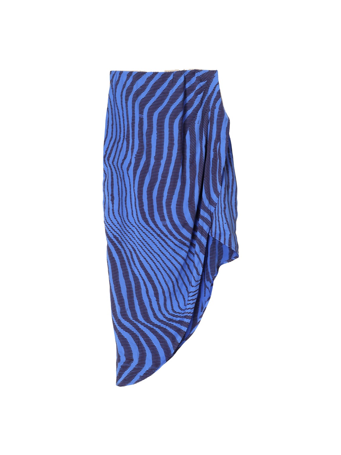 friendly hunting Dara Okapi - Patterned silk midi skirt  blue XS