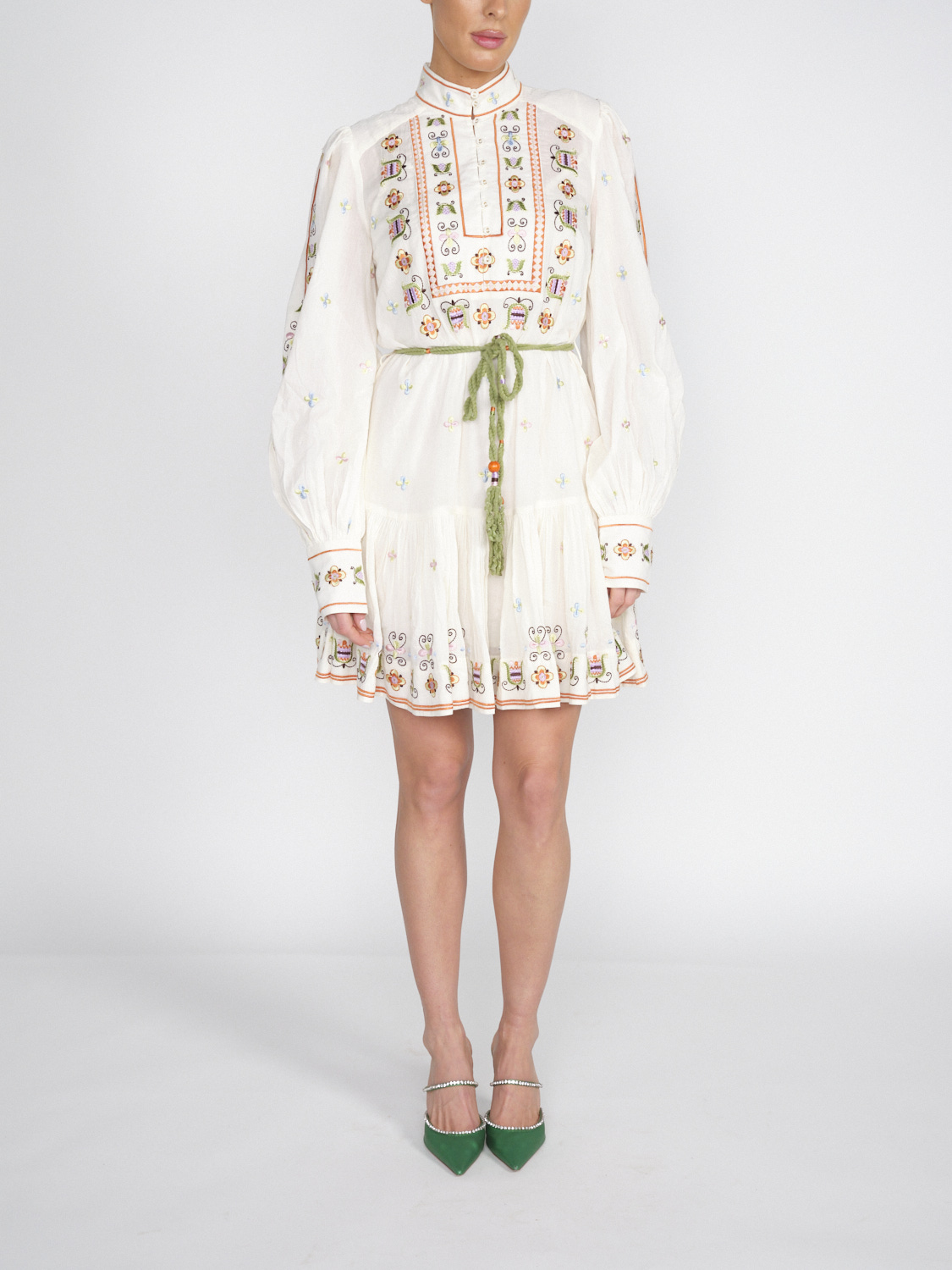 Alemais Lovella - Mini abito in cotone in stile bohémien   creme 38