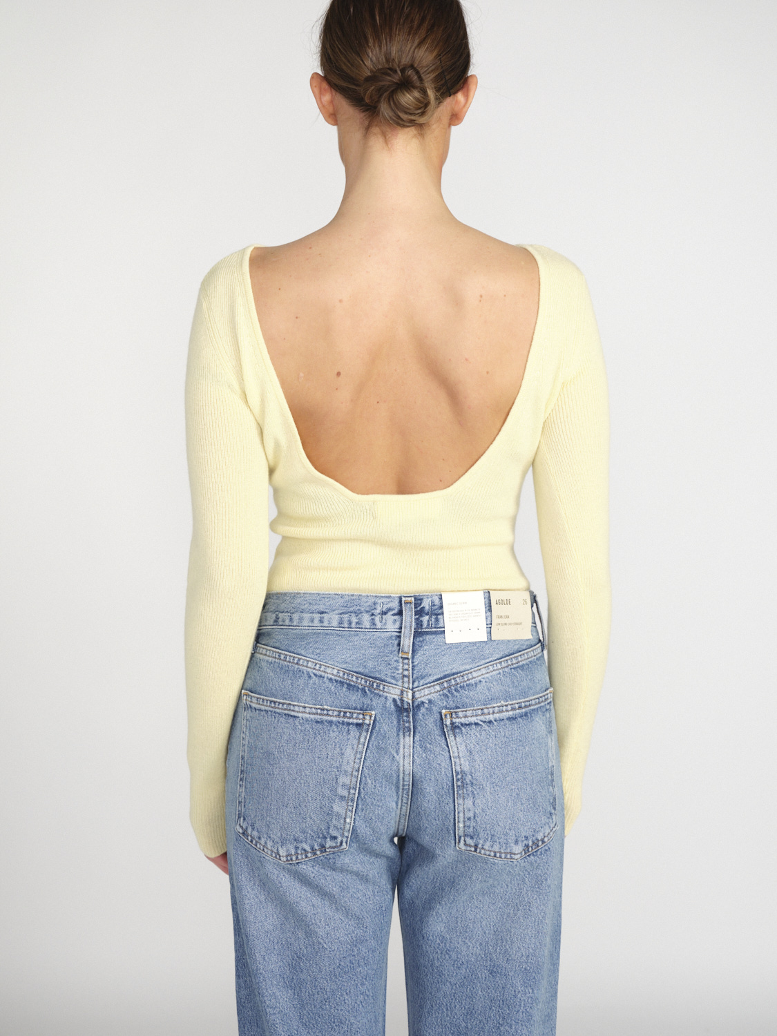 Lisa Yang Juliette – Pullover aus Cashmere mit großem Rückenausschnitt  gelb XS/S