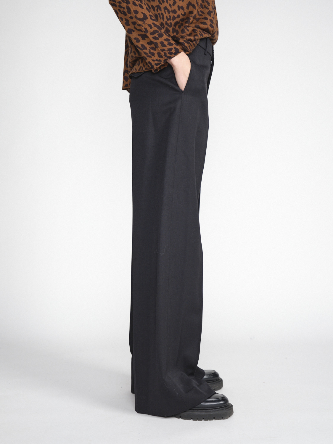 Nili Lotan Johan - Flowing wide-leg pants  black 34