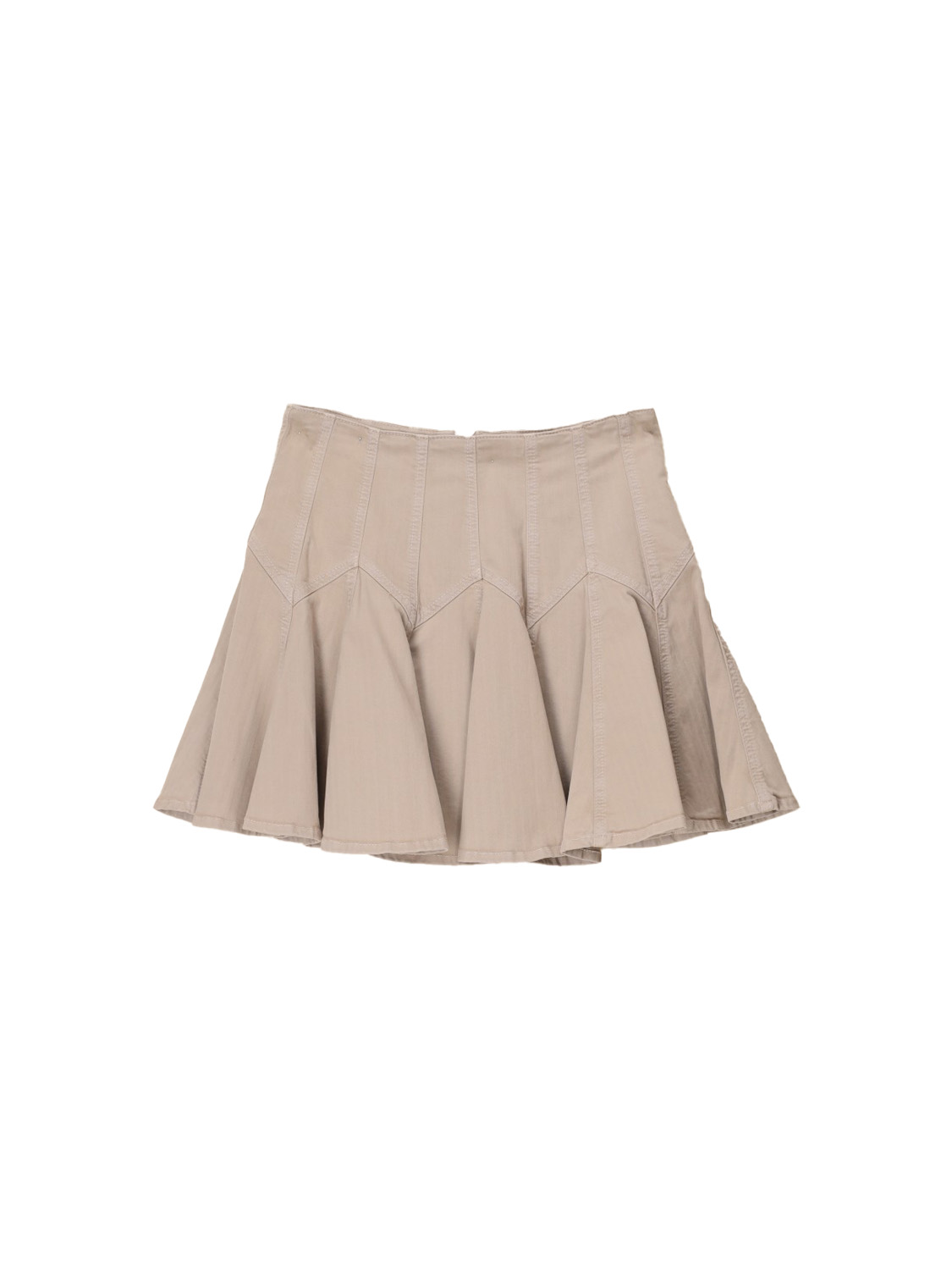 Semicouture Denim mini skirt in a skater look  beige 34