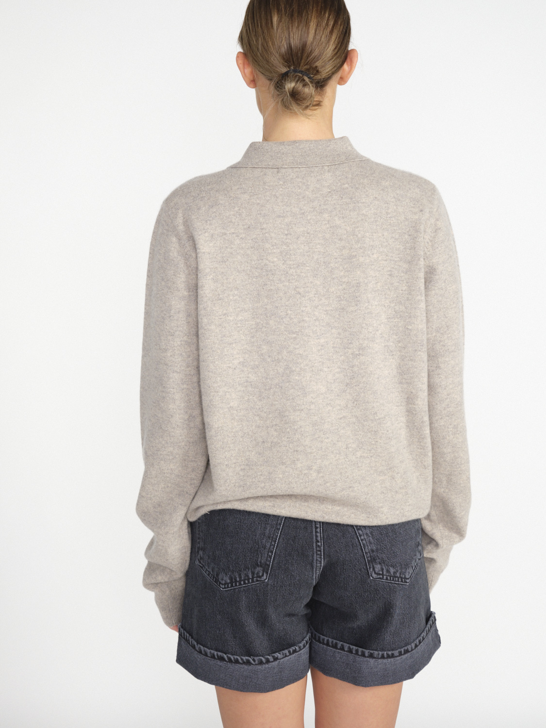 Extreme Cashmere Be Fore – Cashmere Pullover mit Kragen 	  beige Taille unique