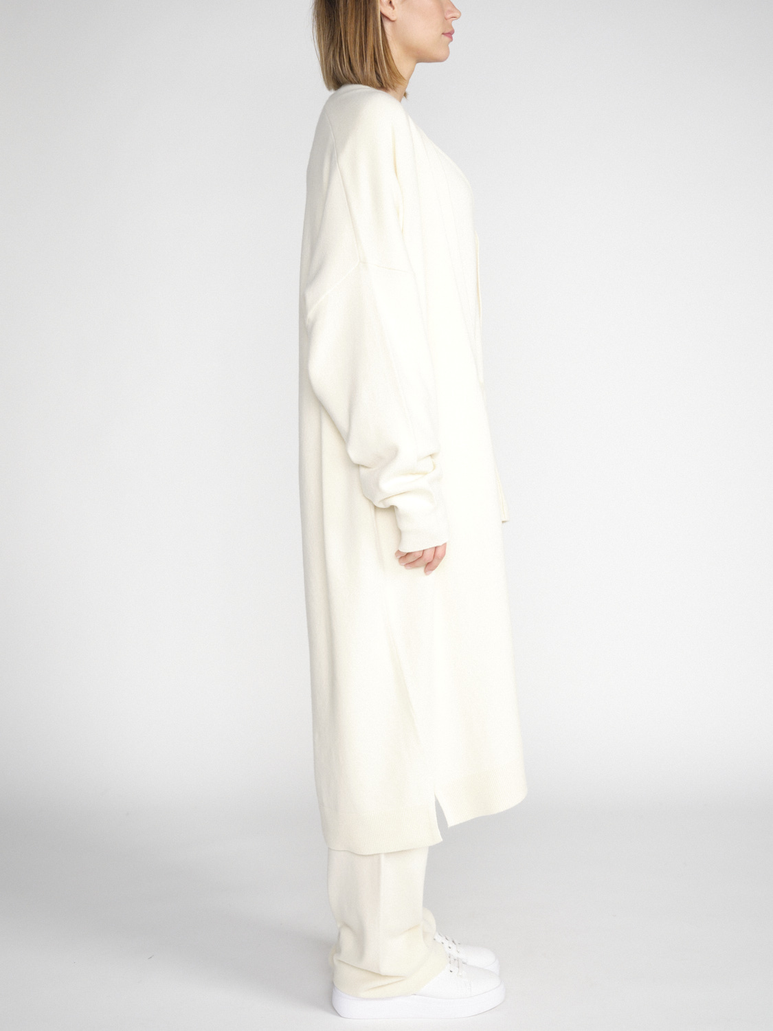 Extreme Cashmere N°61 Koto – Long-Cardigan aus Kaschmir 	  creme One Size