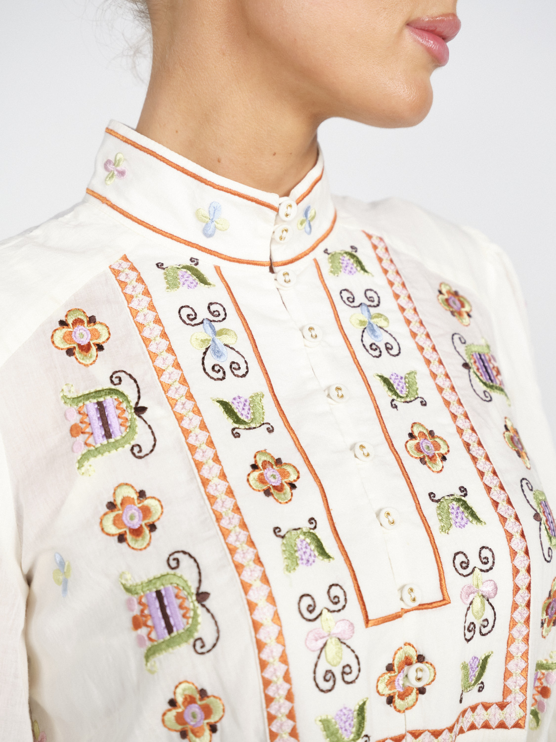 Alemais Lovella - Mini abito in cotone in stile bohémien   creme 36