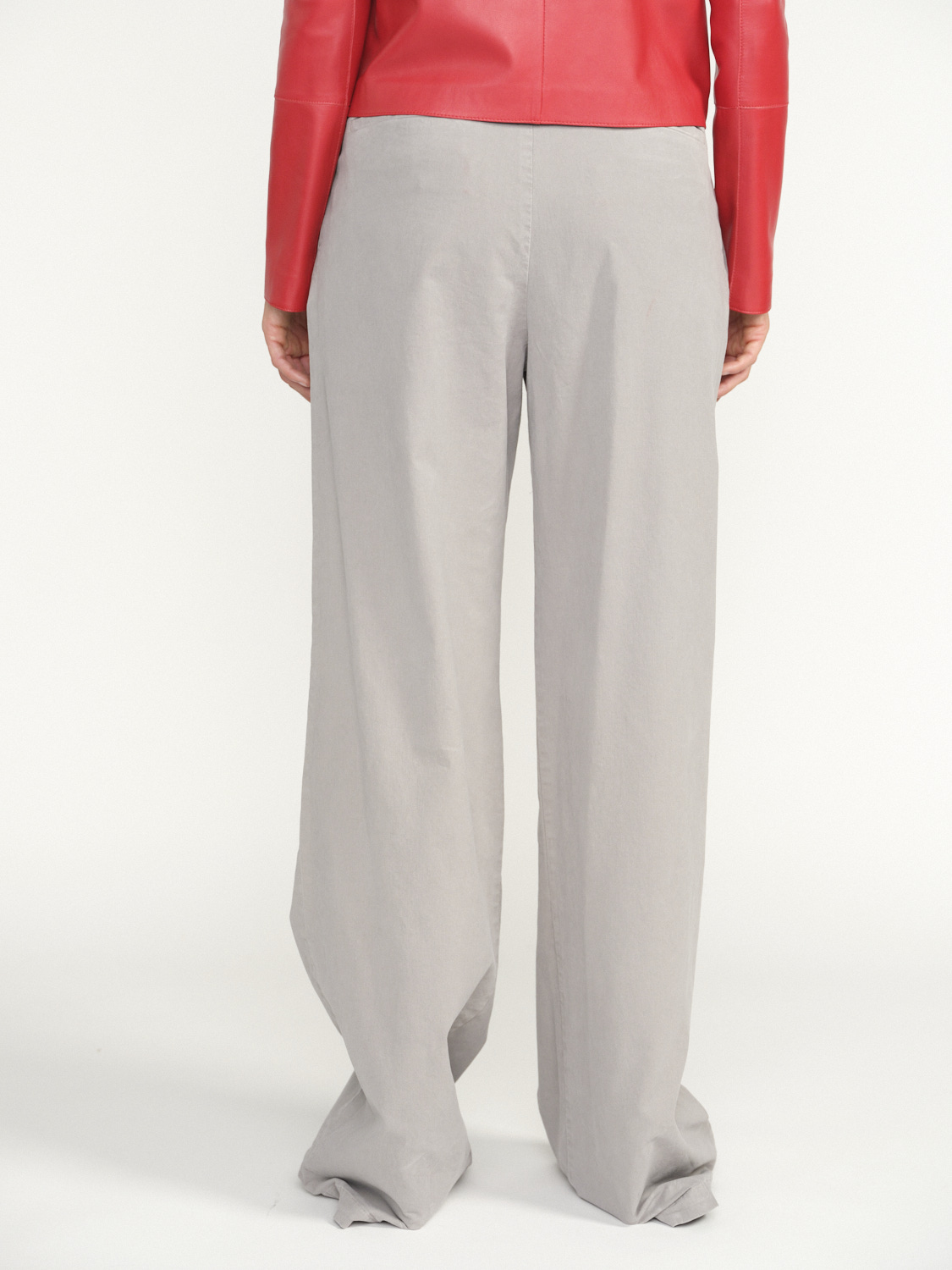 Nili Lotan Flavie Pant - Trousers with wide flared leg grey 34