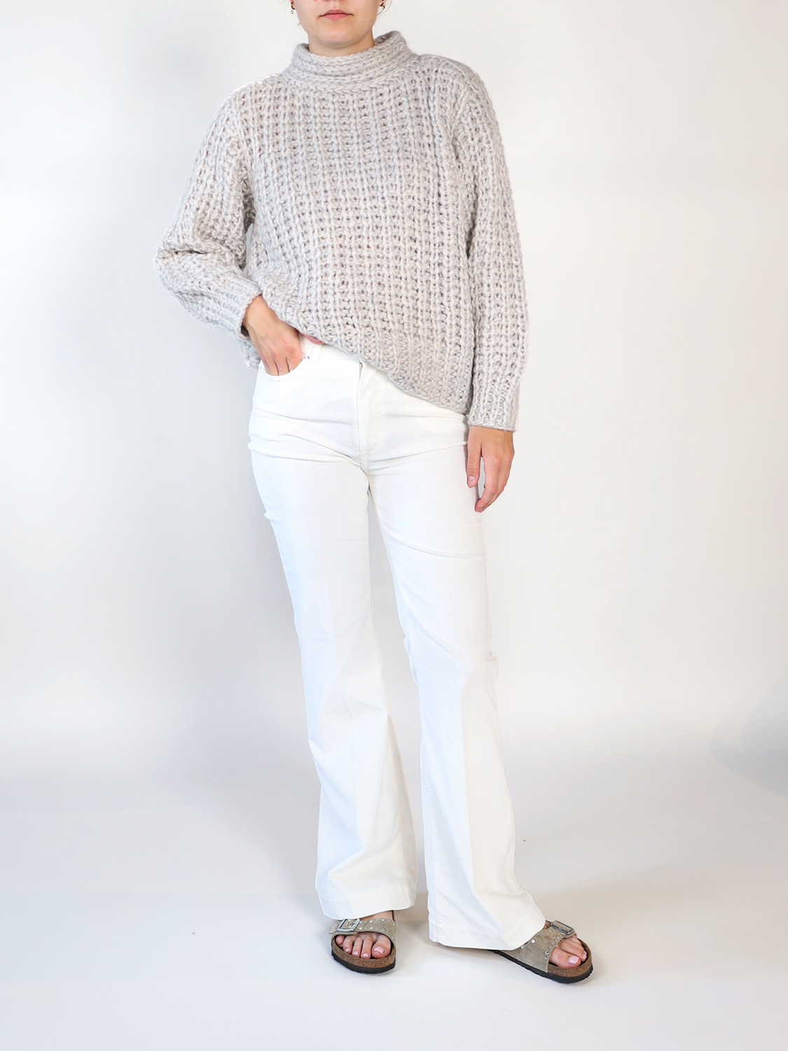 nine in the morning Paolie Flare - Corduroy jeans with flare creme 26 nine in the morning Paolie Flare - Corduroy jeans with flare creme 26