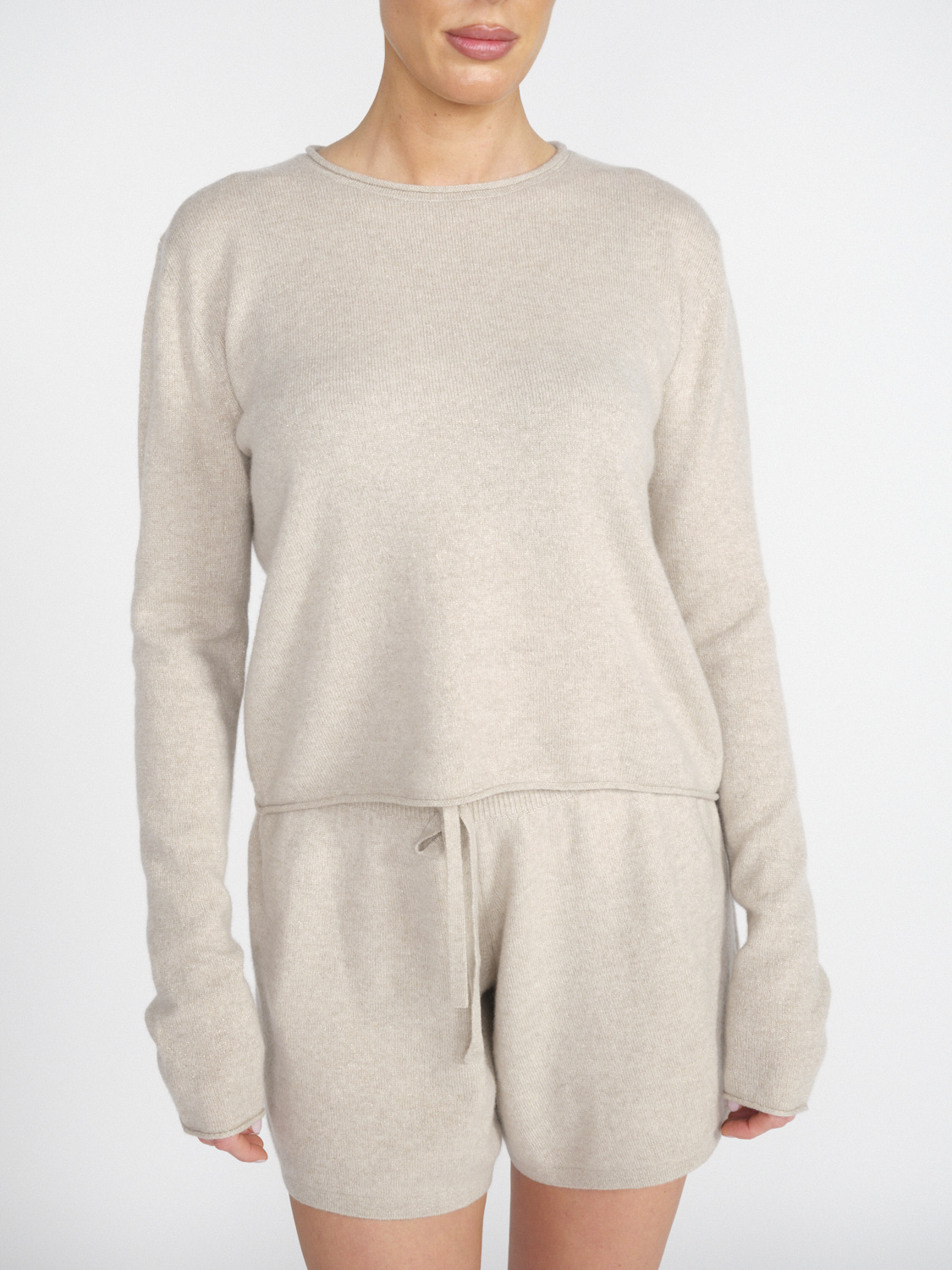 Ida - Lightweight cashmere jumper with glitter effects 