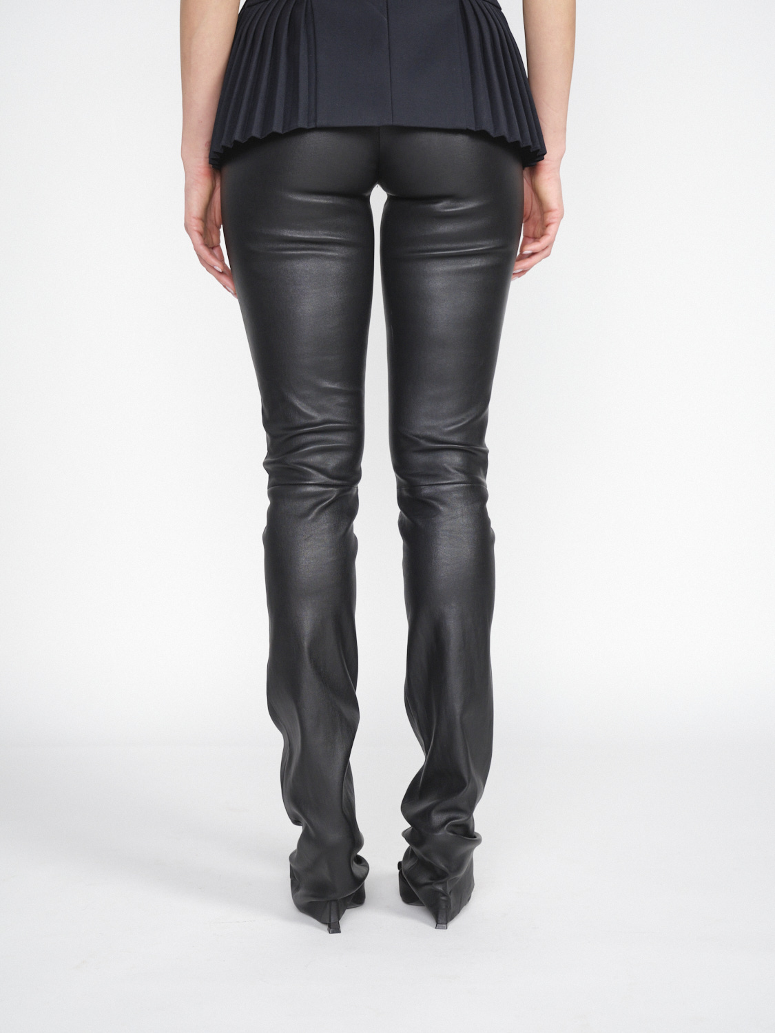 jitrois Leggings made from stretchy lambskin leather  black 34
