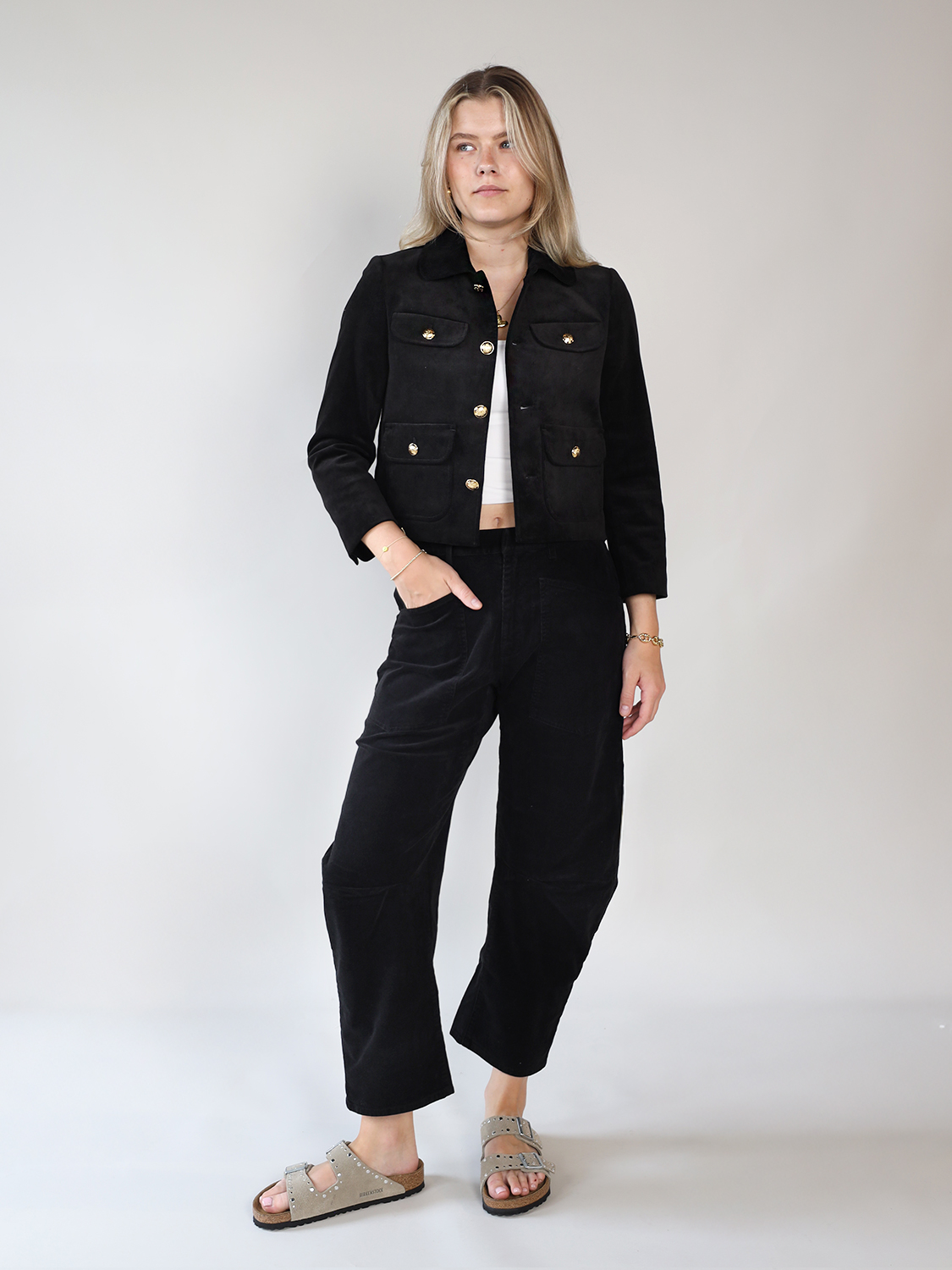 Nili Lotan Shon - Trousers in corduroy look black 34