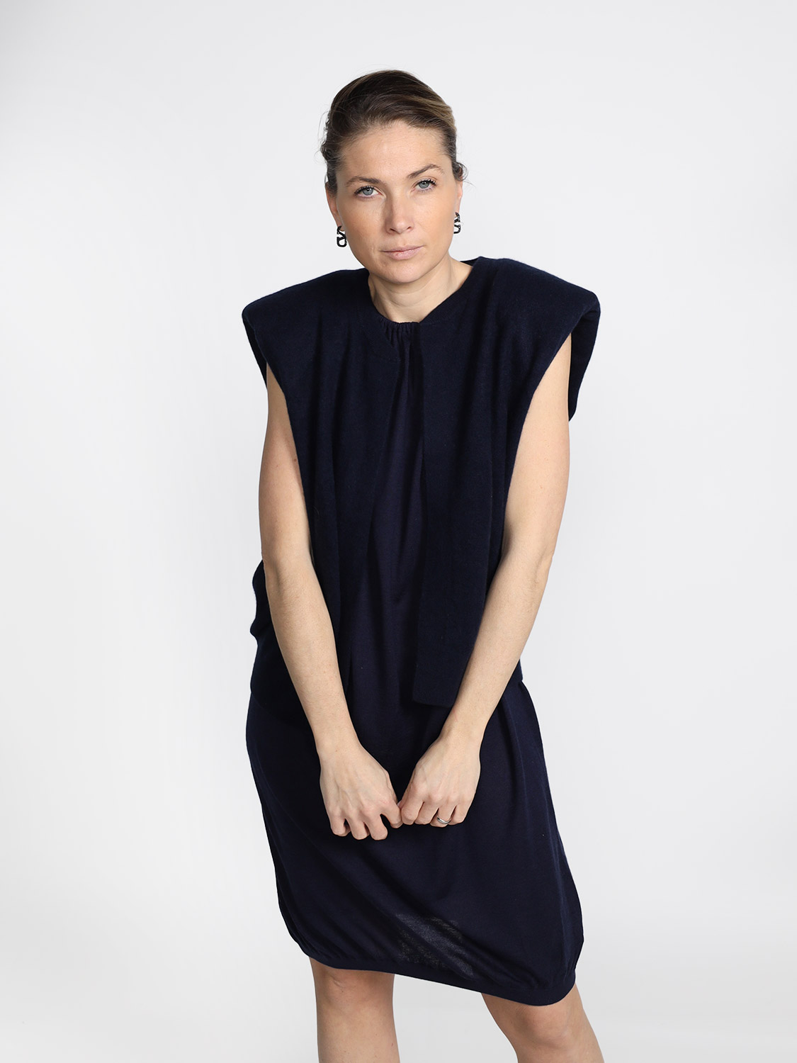 Frenckenberger Sleeveless cashmere vest  navy S